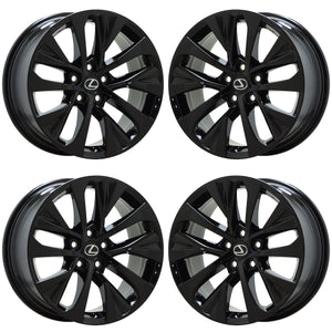 18" Lexus RX350 RX450 Black wheels rims Factory OEM set 74392 EXCHANGE