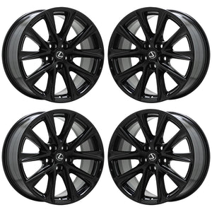 19" Lexus GS350 GS450 Black wheels rims Factory OEM set 74296 EXCHANGE