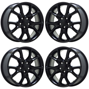 20" Jeep Grand Cherokee Black wheels rims Factory OEM set 9138