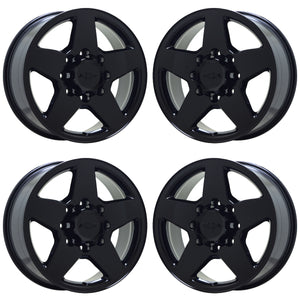 20" Chevrolet Silverado 2500 3500 Black wheels rims Factory OEM set 5503