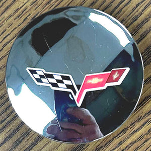 2 5/8" Chevrolet Corvette Chrome Center Cap #9597834 single