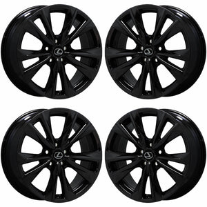 19" Lexus ES350 Black wheels rims Factory OEM set 74377 EXCHANGE