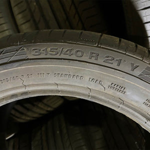 3154021 315/40R21-111Y Continental Contisportcontact 5 tire set 9/32