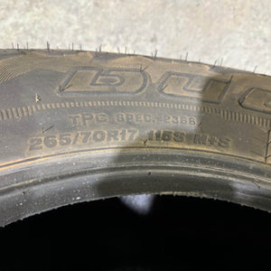 2657017 265/70R17 - 115S Bridgestone Dueler A/T tire single 12/32