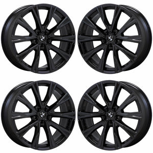 22" BMW X7 Gloss Black wheels rims Factory OEM set 86534 86539 G07 STYLE 758