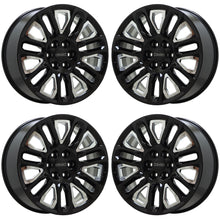 Load image into Gallery viewer, 22&quot; GMC Sierra 1500 Black wheels rims Factory OEM set 95486 EXCHANGE
