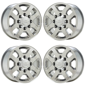 18" Chevrolet Silverado 2500 3500 PVD Chrome wheels rims OEM set 4 5502 EXCHANGE