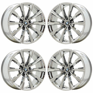 20" BMW X5 X6 Bright Chrome wheels rims Factory OEM set 86461 EXCHANGE