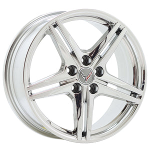 19x8.5" 20x11" Corvette C8 PVD Chrome wheels Factory OEM 8126 8127 EXCHANGE