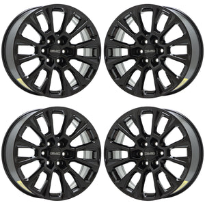 22" GMC Yukon Denali Black wheels rims Factory OEM set 25denali22 EXCHANGE