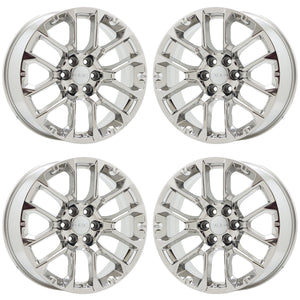 22" GMC Sierra Yukon Canyon PVD Chrome wheels rims Factory set 14079 EXCHANGE