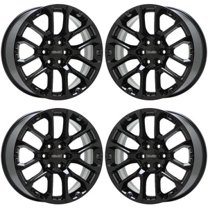 22" GMC Sierra Yukon Canyon Black wheels rims Factory set 14079 EXCHANGE