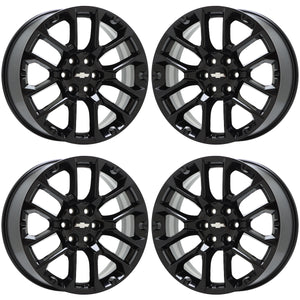 22" Chevrolet Silverado Tahoe Gloss Black wheels rims Factory set 14079 EXCHANGE