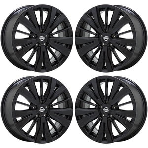 18" Nissan Pathfinder Gloss Black wheels rims Factory OEM set 4 62742