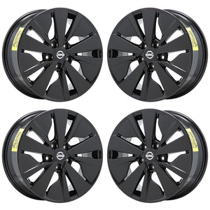 17" Nissan Altima Gloss Black Wheels Rims Factory Original OEM Set 62784