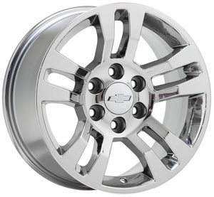 18" Silverado 1500 Tahoe Suburban PVD Chrome wheels rims OEM set 5646 EXCHANGE